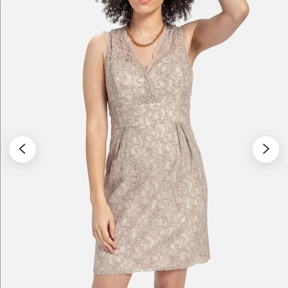 90s nude lace dress size S or M, 4 Vintage